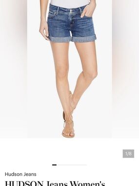 HUDSON Jeans Women's Croxley Mid Rise, Cuffed, Jean Short, 32